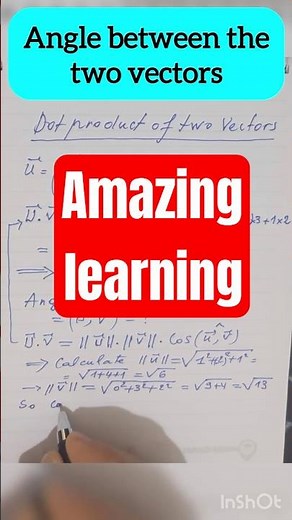 Angle between two vectors explained