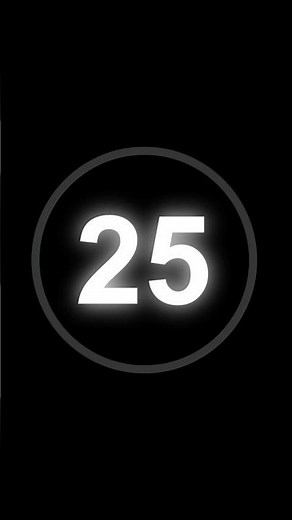 25 Second Countdown Timer with clock Ticking sound & Finish alarm beep #timer #clock #countdown