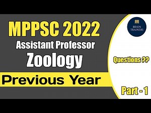 Mppsc assistant professor exam 2022|| Zoology || Previous year solved paper