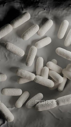 Microscopic View of Good Bacteria (Lactobacillus) 🦠 #shorts #biology #medicalanimation