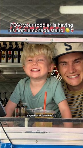 POV: your toddler is having his first lemonade stand 🍋🥤