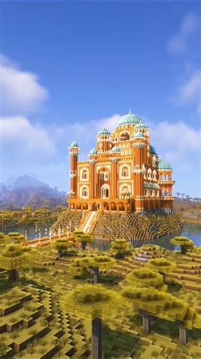 Minecraft Temple Build Timelapse #shorts #minecraft