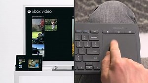 Microsoft All-in-One Media Keyboard (Tastatur met Trackpad, deutsches QWERTZ Tastaturlayout, black, kabels)