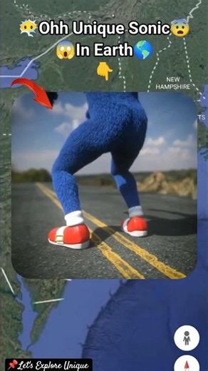 😶‍🌫️😱 I Found A Vary Strange Sonic In Google Earth and Maps 🗺️!? #shorts #trending #viral #map
