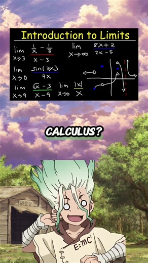 What the heck are limits in calculus? Let me explain, Senku style📈 #senkuexplains #animetiktok #education #drstone