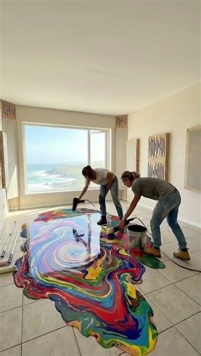 THIS FLOOR IS JUST INSANE 😱 Luxury Bedroom Epoxy #reel #shorts #epoxyfloor #renovation #shortvideo