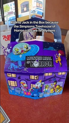 Jack in the Box The Simpsons Treehouse of Horror cups & Munchie Meal of Horror 💛 #jackinthebox