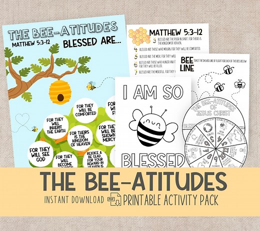 Beatitudes Bible Study Lesson for Kids | INSTANT DOWNLOAD | Preschool Bible Lessons | Bible Activity Printable | Sunday School Color Wheel - Etsy
