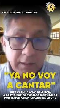JUEZ CARHUANCHO rompe el SILENCIO tras ser SUSPENDIDO por la JNJ tras cantar TRICICLO PERÚ