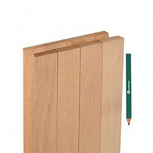 White Oak Wood Lumber Bundle - 1 X 2 X 48 inches - 8 Board Pack - Kiln Dried Hardwood - S2S - Includes Carpenter Pencil