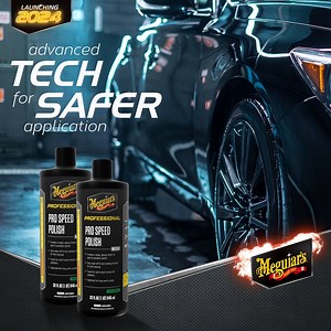 Meguiar's Pro Speed Polish delivers a new level of shine, speed and precision, combined with ease of use. Engineered to deliver unmatched gloss and clarity, effortlessly erasing swirls and imperfections in paint. With Pro Speed Polish, you'll achieve BETTER than showroom-quality results in record time. Prepare to be amazed by the future of automotive paint perfection. Coming in 2024, get ready to elevate your detailing game with Meguiar's Pro Speed Polish! 🚘 🧽 #Meguiars #ReflectYourPassion | M