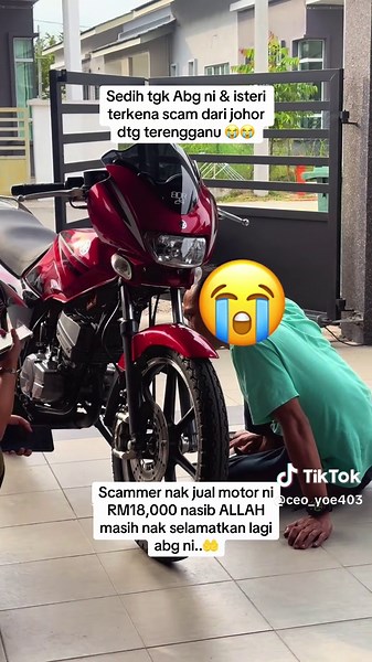 Awas! Scammer Jual Motor RM18k Kepada Abang Dari Johor
