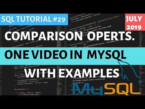 MySQL #29: Comparison Operators In SQL in Hindi in One Video