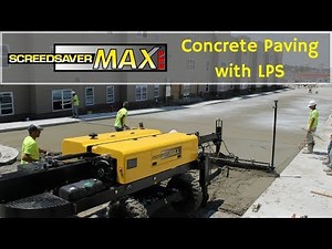 Parking Lot Paving Using the SCREEDSAVER MAX PRO Concrete Screed w/ Topcon LPS