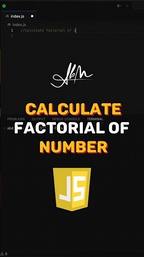 Factorial of a Number in javascript | JavaScript Tutorial #javascript #reactjs