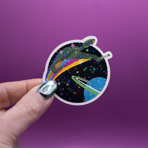 Sticker oiseau de proie - Star Trek, stickers science-fiction, vaisseau klingon, stickers scintillants, stickers spatiaux, stickers ordinateur portable et bouteille d'eau - Etsy France