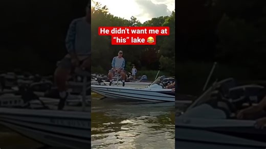 Cocky fisherman mad after I arrive at his private lake