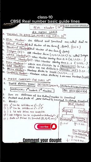 Real Numbers Class 10 — Full Basic Notes in 1 Minute | CBSE Chapter 1 | Vishal Sir