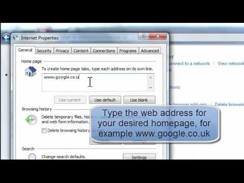 Changing the Browser Home Page in Internet Explorer - Online tutorials for beginners