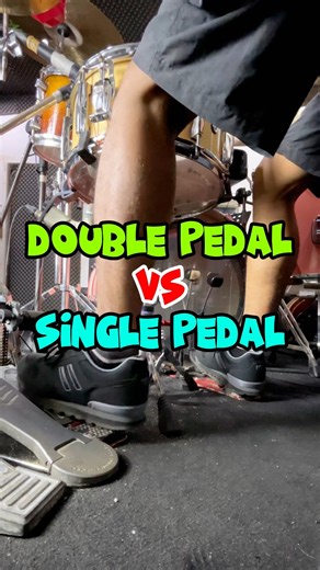 Double pedal atau Single pedal ?? 🥁 #yosekristian #drummer #drums #drumlessons #doublepedal #viral