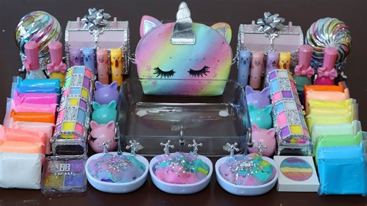 Crafting a Soothing Slime with Makeup Parts and Glitter