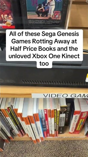 Sega Genesis games gathering dust at Half Price Books & no one wants the Xbox One Kinect #sega #xbox