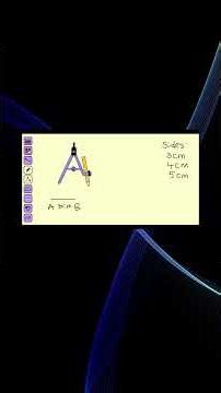 🎯📐✏️ Construction of Triangle When Three Sides Are Given (SSS)