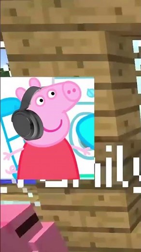 Peppa Pig Family Plays Minecraft