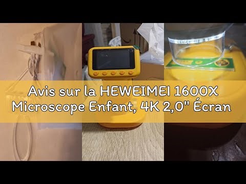 Avis sur la HEWEIMEI 1600X Microscope Enfant, 4K 2,0" Écran Portable Microscope de Poche, avec Kits
