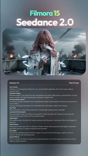 Turn Yourself into an Angel ✨ AI Prompt with Seedance 2.0 in Filmora