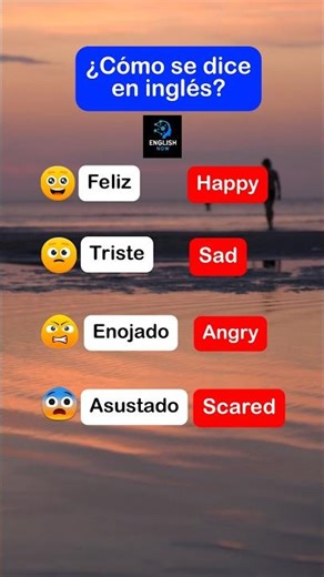 🏅¡Aprende Inglés en 30 Segundos! Emociones Básicas con Pronunciación | Happy, Sad, Angry, Scared🚀