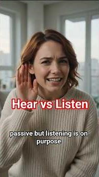 Hear vs Listen Learn the Difference in 10 Seconds # #learnenglish #shorts