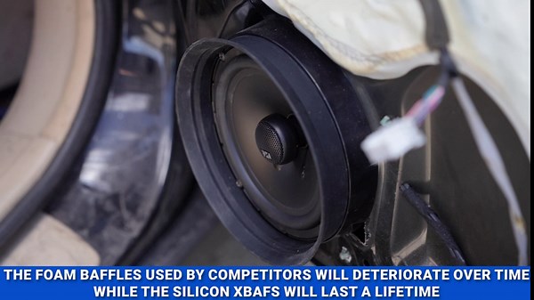 NVX XBAF525 2 Piece Universal 5.25” Silicone Rubber Speaker Baffles with Self Adhesive Foam Base Pad