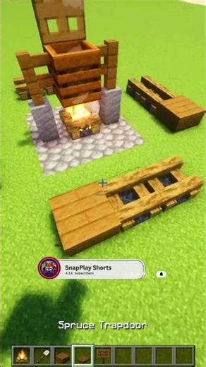 Minecraft Campfire 🔥 Cozy Build Idea! #minecraft #minecraftbuild #minecraftguide