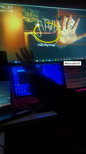 Feras Abbas on Instagram: "Biometric Hand Scanner Simulation A virtual simulation of a biometric hand scanner, with the potential to be implemented in real security solutions."