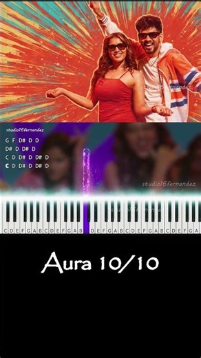 Aura 10/10 Keyboard Cover | Piano Notes | Meesaya Murukku 2 | Hiphop Tamizha | Fernandez 4