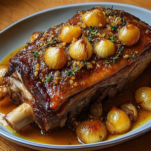 Slow-Baked Honey-Mustard Confit Lamb Shoulder with Caramelized Garlic Essence A deeply aromatic, fall-apart lamb dish infused with mellow garlic and a luscious honey-mustard glaze—made for cozy dinners and special gatherings. Ingredients: 1 whole lamb shoulder (approx. 1.8–2.2 kg) 8–10 garlic cloves 3 tablespoons honey 2 tablespoons Dijon mustard 1 tablespoon whole-grain mustard 1/4 cup olive oil 1 teaspoon smoked paprika 1 teaspoon dried thyme | The Cozy Spoon