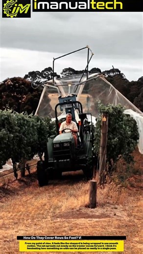 How Do They Cover Rows So Fast? Vineyard Netting Machine