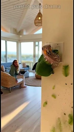 Parrot turning moments into magic 🦜😂#funnyparrot #animalfun #viral