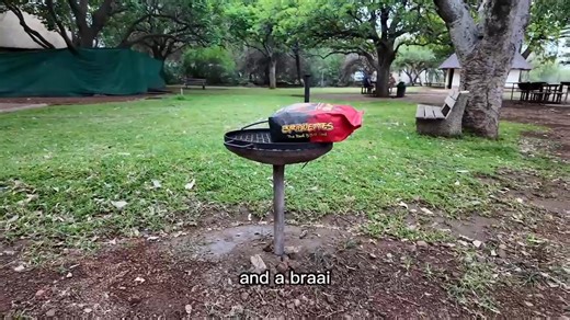 Balule Satellite Camp - Bungalow Braai and bench ———————————————————————— Each unit has a bench and a built in braai. | African Wildlife Photo