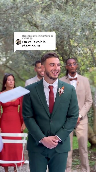 Groom’s Emotional Reaction to Bride Walking Down the Aisle