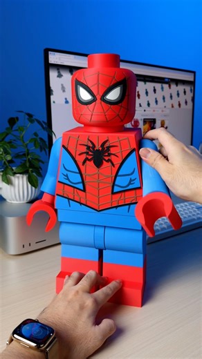 The classic Spider-Man suit is quite simple!#3dprinting #spiderman #toys #movie #minifigures