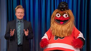 Conan interviews the man inside the Gritty costume. #CONAN | Team Coco