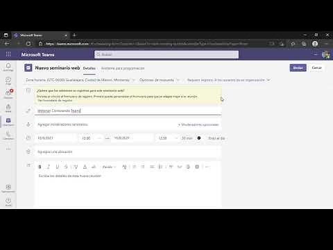 Como crear un Webinar en Teams (Seminario Web)