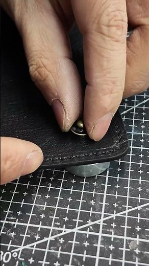 How to install the Metal Snap Fastener Button #shorts #bagmaking #leather #handmade #snapbutton
