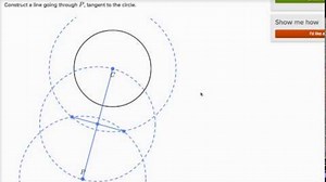 Geometric constructions: circle tangent (example 2)