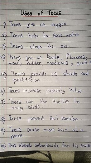 Uses of Trees | 10 Uses of Trees | Importance of Trees