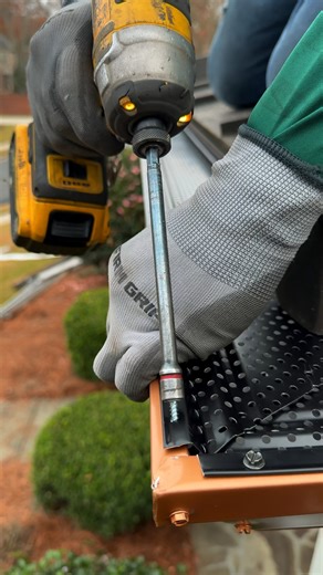 Jose Cabrera on Instagram: "Full gutter guard install in 20 seconds 🫡 . . . #gutterservices #gutterinstallation #homeimprovement #guttercleaning #contractor #gutterguards #construction"