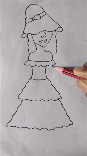 Girl Drawing Tutorial ✨ Easy Pencil Sketch Step by Step#shorts #easydrawing #drawingtutorial #virald