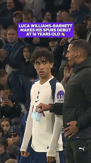 The moment Luca Williams-Barnett made his debut 🤍 The 900th player to represent Tottenham Hotspur 🙌